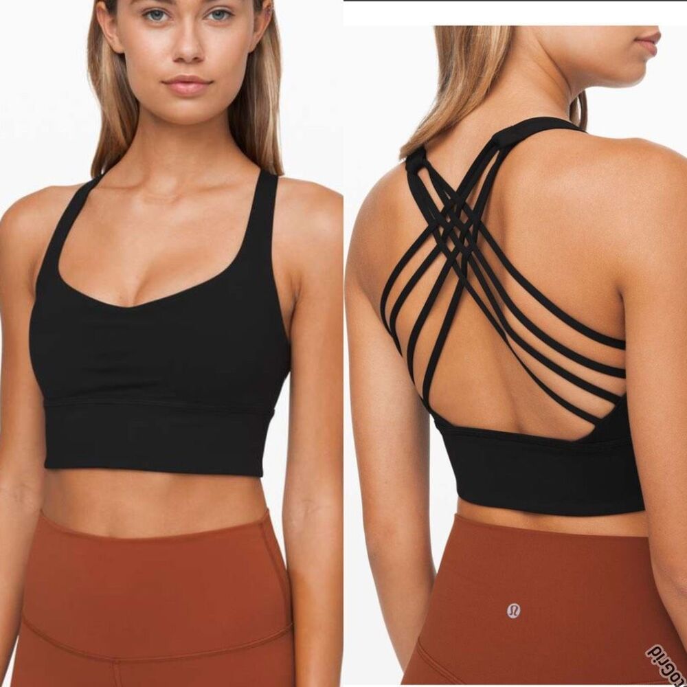 Lululemon Black Free To Be Wild Sports Bra Long Line 4 Women
